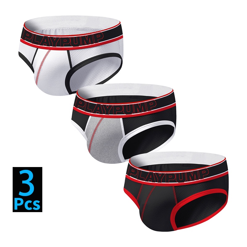 Set 3 quần lót nam dạng túi U mềm mại thoáng khí PLAYPUMP (3)P9104