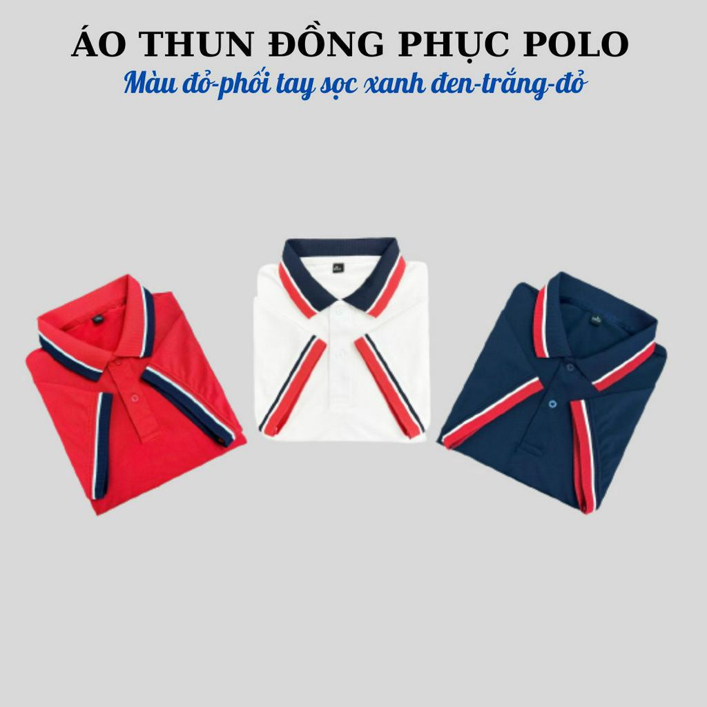 Áo thun Polo đồng phục nam nữ, vải cá sấu mềm mịn, không xù lông-Phong cách trẻ trung, thời trang.