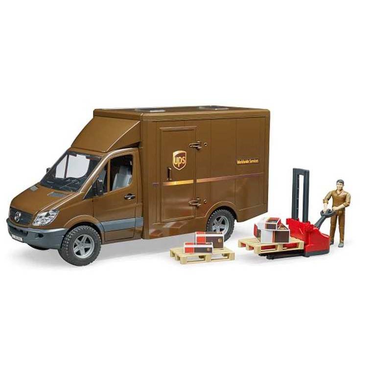 Đồ chơi BRUDER Xe chuyển phát UPS với người và phụ kiện - BRU02538