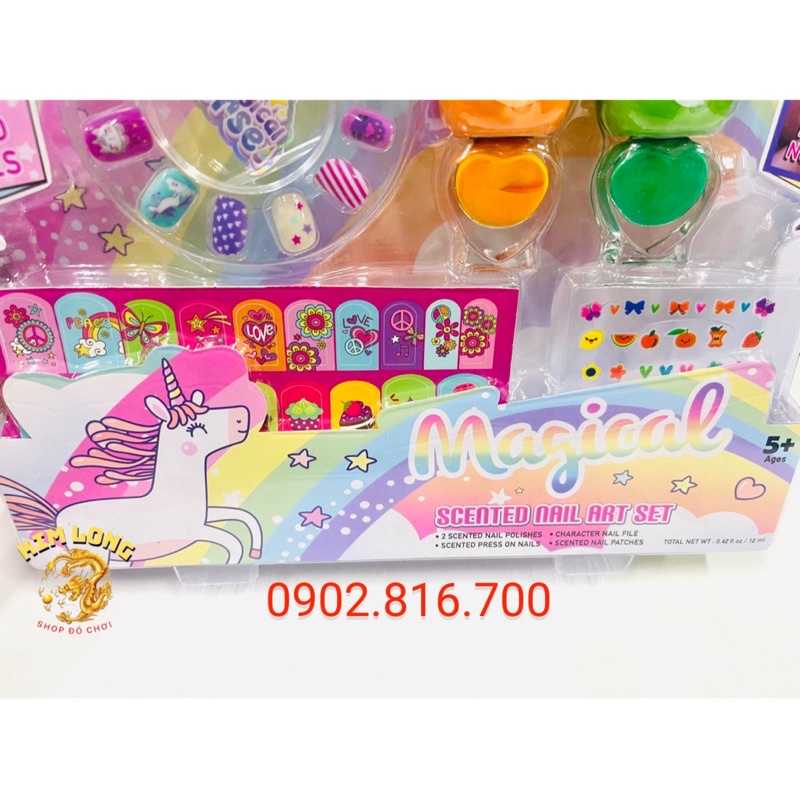 Vỉ đồ chơi trang điểm thật và sơn móng tay thật cho bé hình Elsa 1368-888 hình ngựa pony
