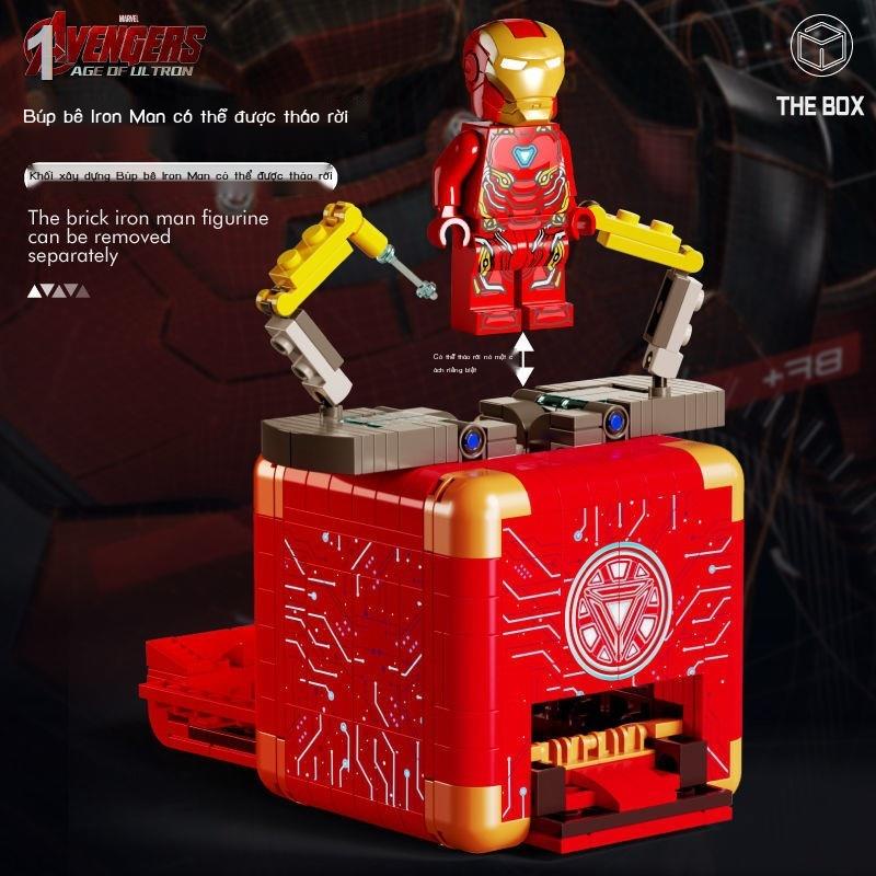 XTYTương thích với Lego Iron Man robot robot hộp dấu chấm hỏi dành cho trẻ em lắp ráp khối xây dựng giáo dục đồ chơi cậu