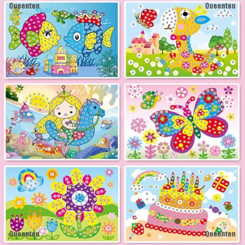 ★Queen★5D Diamond Embroidery Kids Painting Kit Mosaic Learning Educational Puzzles Cartoon DIY Gift