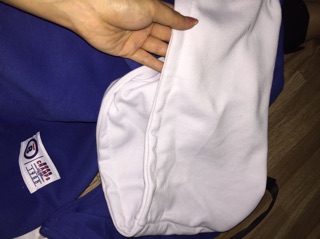 Hoodie Xanh mũ trắng