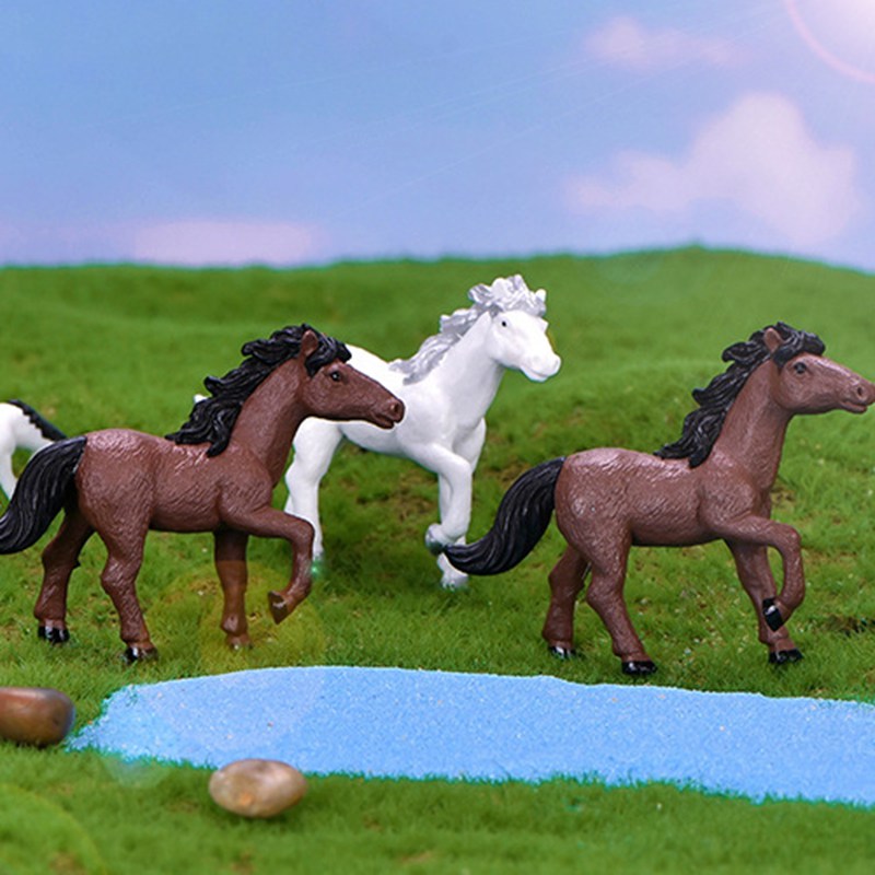 1 Đồ trang trí Ngựa Thu Nhỏ Trang Trí Sân Vườn