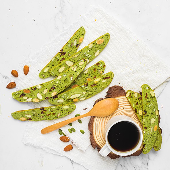 Bánh Biscotti Trà Xanh 250gr - Bánh Ăn Kiêng Không Đường Vua Yến Mạch | BigBuy360 - bigbuy360.vn