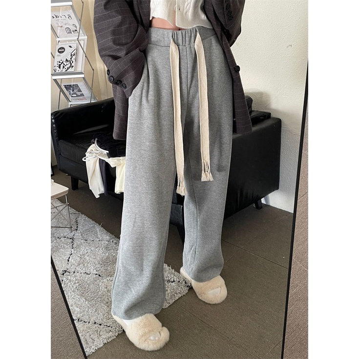 Quần ống rộng Phối Dây Rút Thời Trang Cá Tính Trẻ Trung