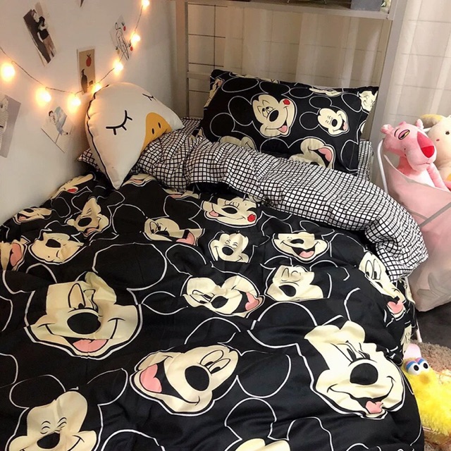 Sét chăn ga gối 4 món cotton poly nhập khẩu Hàn Quốc Các MẪU HOẠT HÌNH