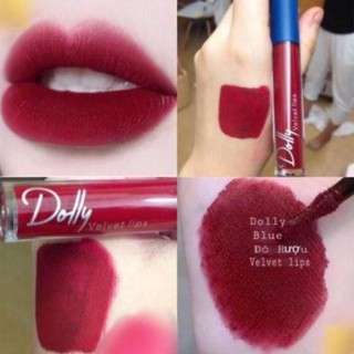 [Đỏ Rượu ] Son Cao Cấp Dolly Blue Màu Đỏ Rượu Quyến Rũ