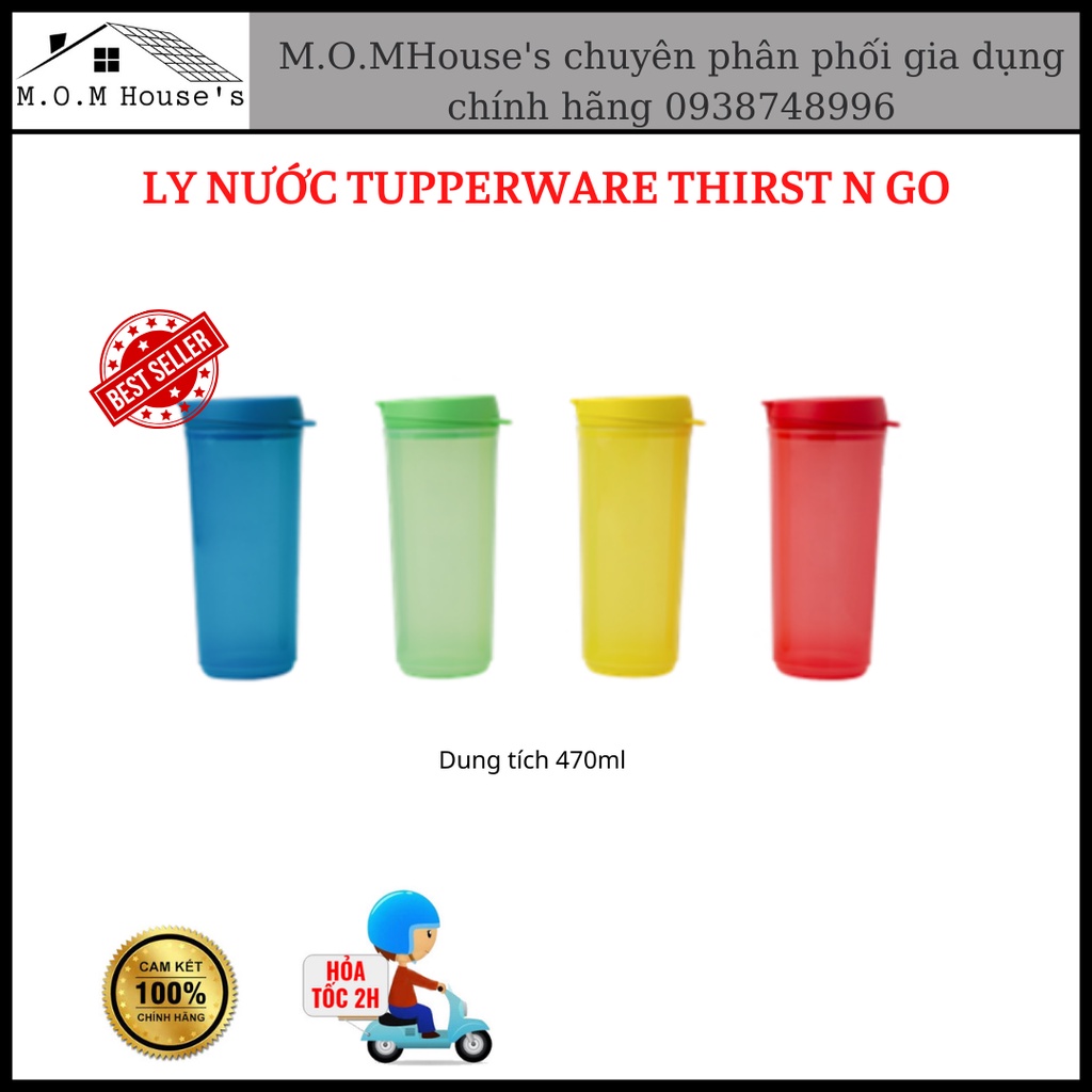 Ly Nước Tupperware Thirst N Go-Dung Tích 470ML- Tiện Lợi