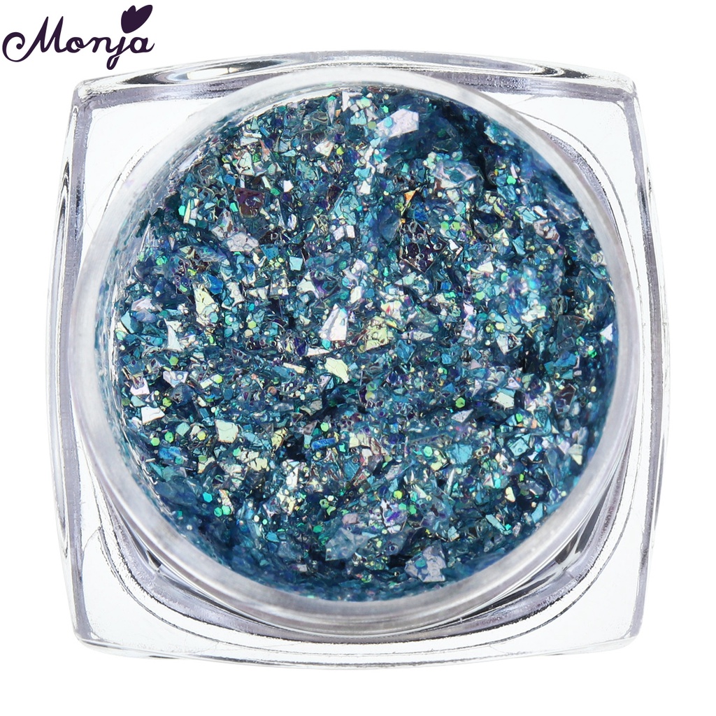 MONJA Set 6 hộp kim tuyến trang trí móng tay nghệ thuật DIY thời trang tiện lợi