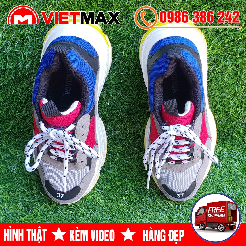 [Mã FAXANH245 giảm 10K đơn 50K] 💎 [GIÁ SỐC] Giày Thể Thao Balen Triple S Đỏ Xanh Nam Nữ