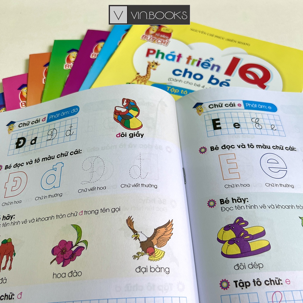 Sách - Phát Triển IQ Cho Bé - Dành Cho Bé 4-5 Tuổi (Túi 8 Cuốn)