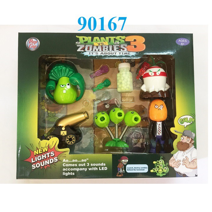 Đồ Chơi Zombies Hoa Quả Nổi Giận - Đồ Chơi Plant vs Zombie Hàng Đẹp, Có 3 Mẫu Lựa Chọn, Chơi Đội Nhóm Vui Nhộn