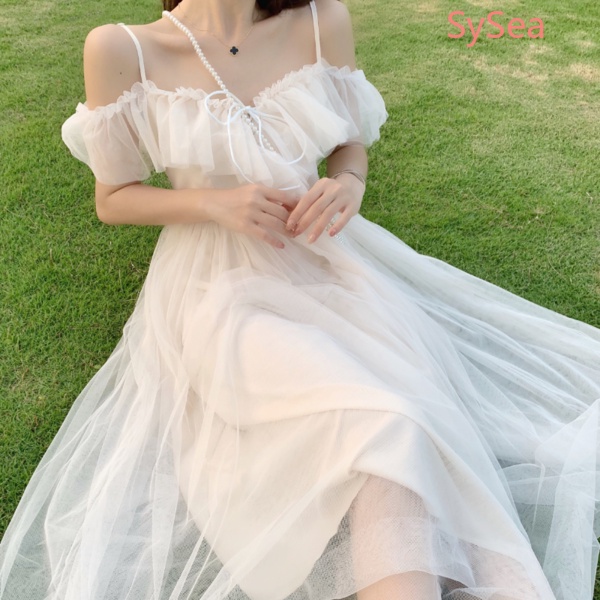 Đầm lưới dáng dài phong cách mùa hè thời trang xinh xắn cho nữ