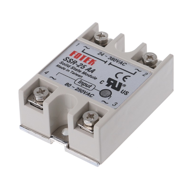 Mô đun rơ le trạng thái rắn ssr-25aa 25A 250V 80-250v AC đầu vào 24-380v AC