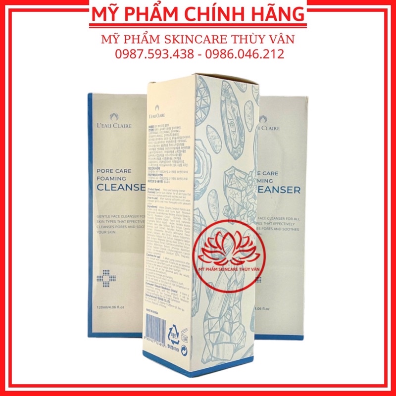 Sữa Rửa Mặt Sạch Sâu Lỗ Chân Lông Hàn Quốc Chính Hãng LEAU CLAIRE 120ml