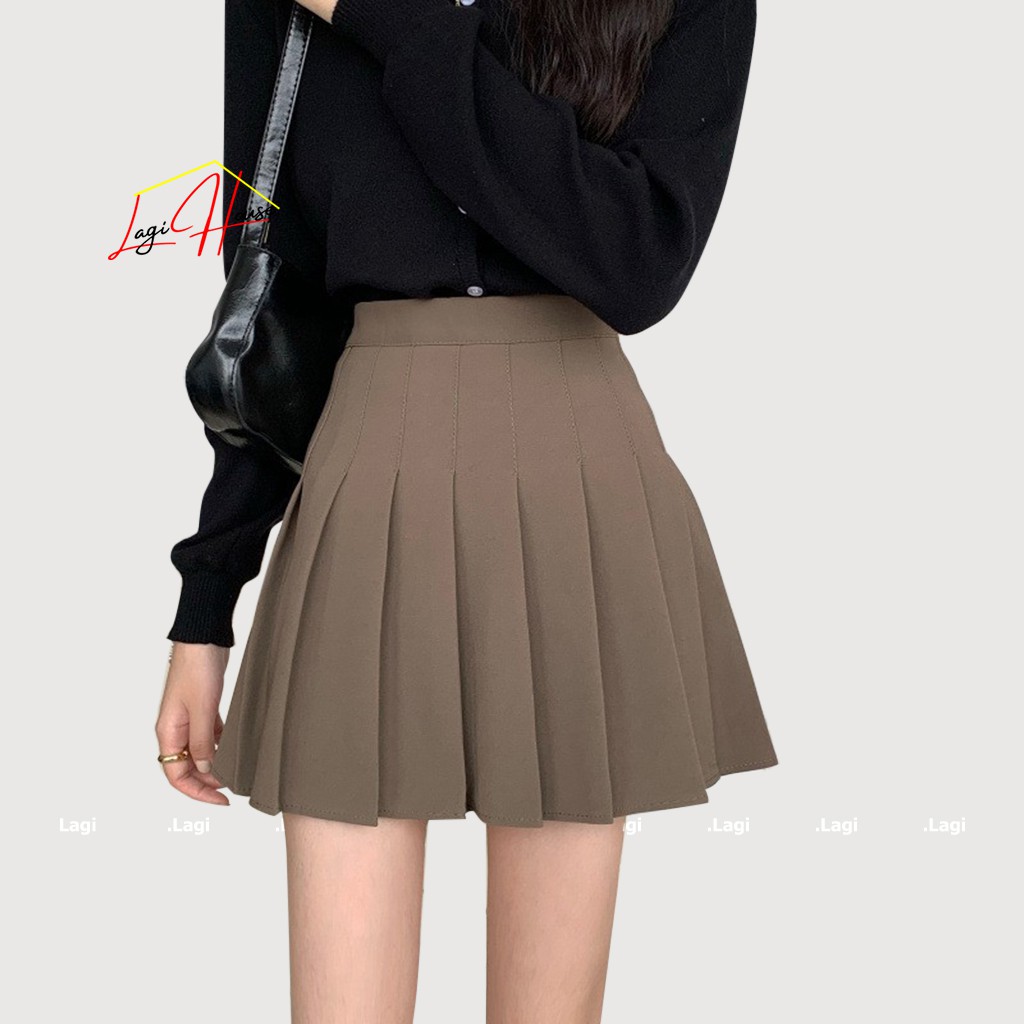 Chân váy Lagi xếp ly, váy ngắn cạp cao chất liệu cao cấp phong cách Hàn quốc thanh lịch năng động trẻ trung