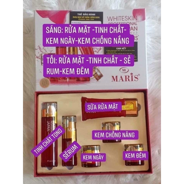 Bộ Mỹ Phẩm Maris Cao Cấp Nhật Bản 6in1 Dưỡng Trắng Da , Ngừa Lão Hóa, Giảm Mụn Nám