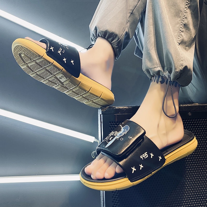 Oeggeo shop Dép Quai Dán Đế Dày Kiểu Dáng Thể Thao Dành Cho Nam Và Nữ