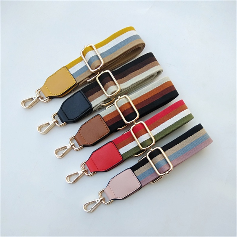 Dây Đeo Túi Xách Dày 3.8cm Bản Rộng 2022 Họa Tiết Kẻ Sọc Nhiều Màu Sắc Thời Trang Cho Nữ