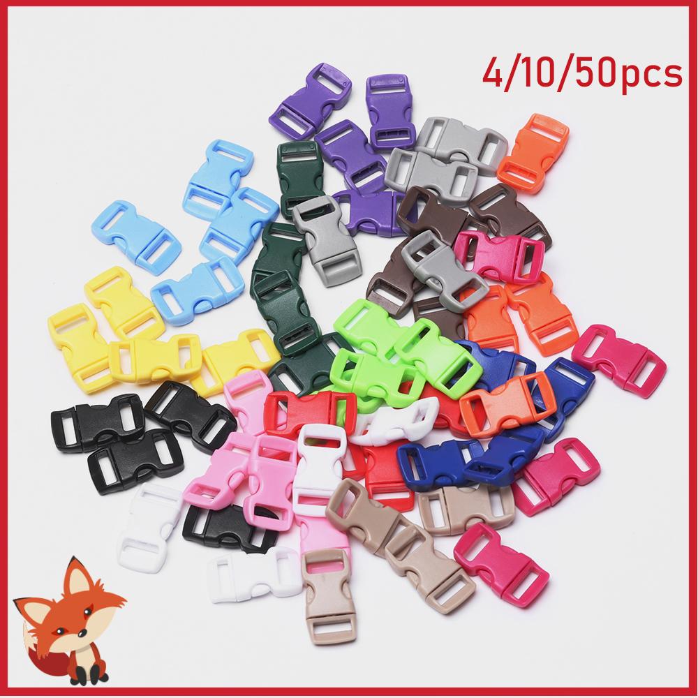Set 4/10/50 Khóa Cài Nhựa Chất Lượng Cao Cho Vòng Đeo Cổ Thú Cưng Khi Đi Cắm Trại 3/8&quot; 10mm