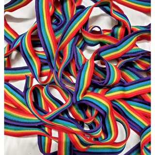 Dây cầu vồng làm cột tóc scrunchies, băng đô (1m dây)