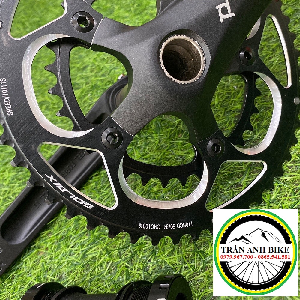 Đùi đĩa  rỗng xe đạp PROWHEEL OUNCE GOLDIX 34-50T