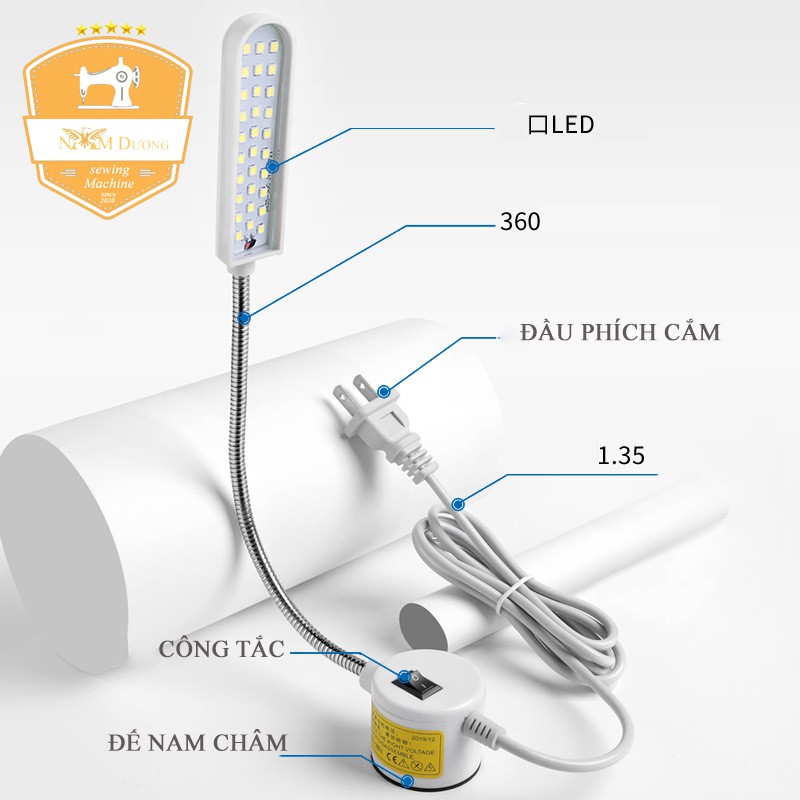 Đèn led máy may công nghiệp > đèn led 20 bóng có nam châm dùng cho máy khâu