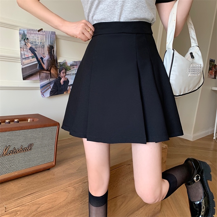 Xiaozhainv Váy Chữ A Lưng Cao Xếp Ly Thời Trang Mùa Hè Hàn Quốc Cho Nữ