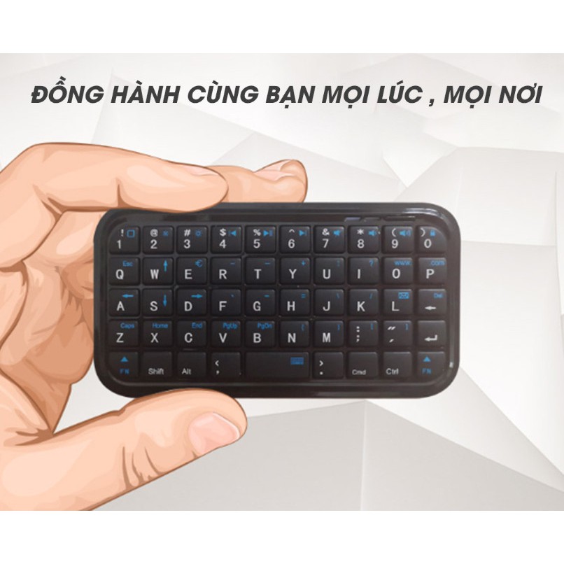 KEYBOARD POCKET BÀN PHÍM BLUETOOTH ALL-IN-1 [ Home and Garden ]