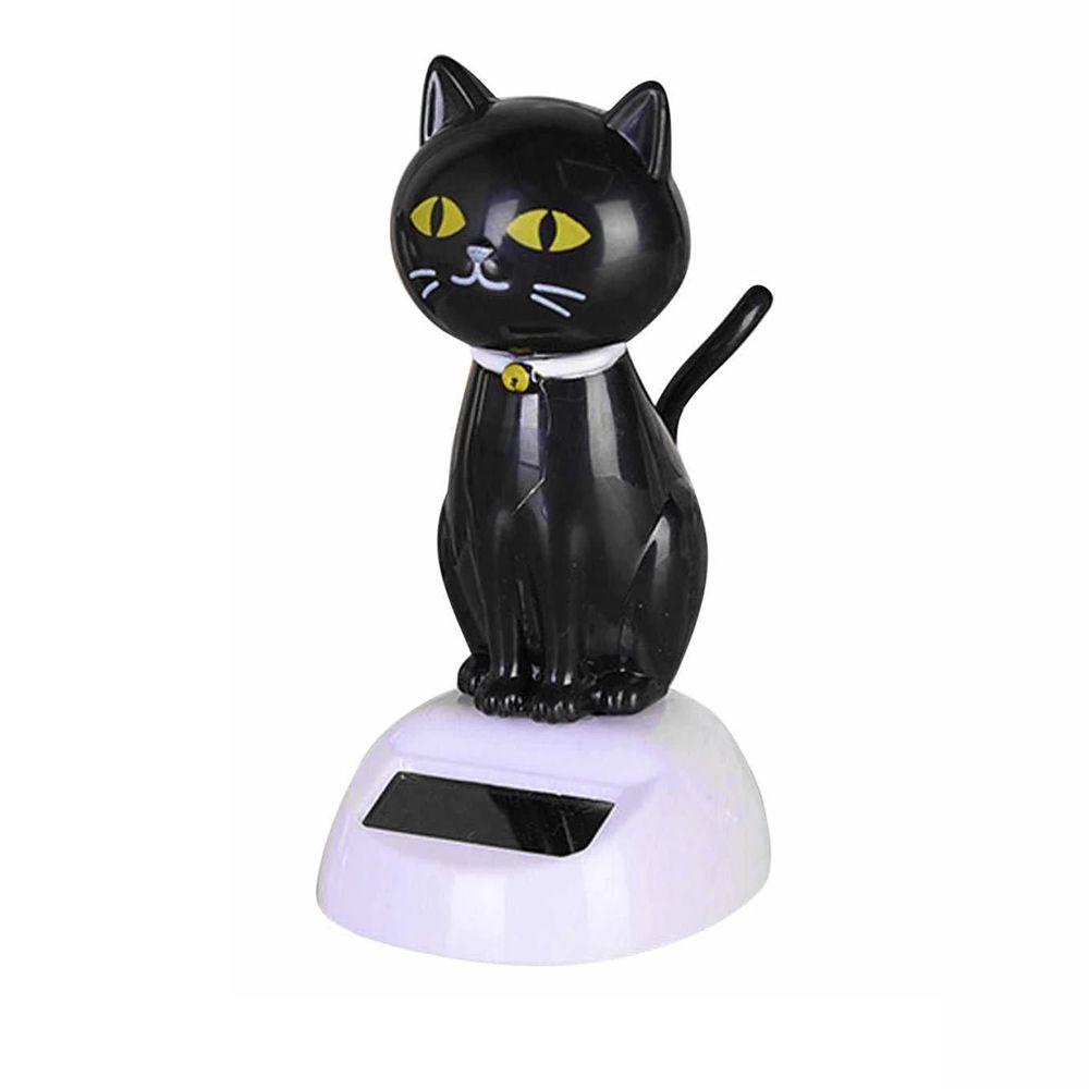 Búp Bê Mèo Đen Lắc Đầu Bằng Năng Lượng Mặt Trời Trang Trí Nội Thất Xe Hơi REBUY1