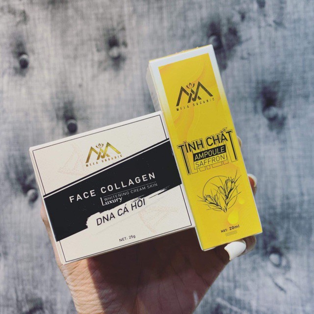 [cam kết chính hãng] Face Collagen Cá Hồi Dna - Tinh Chất Ampoule Saffron Chuẩn