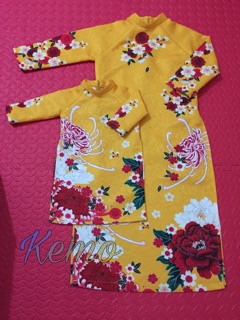 Set áo dài cách tân mẹ và bé