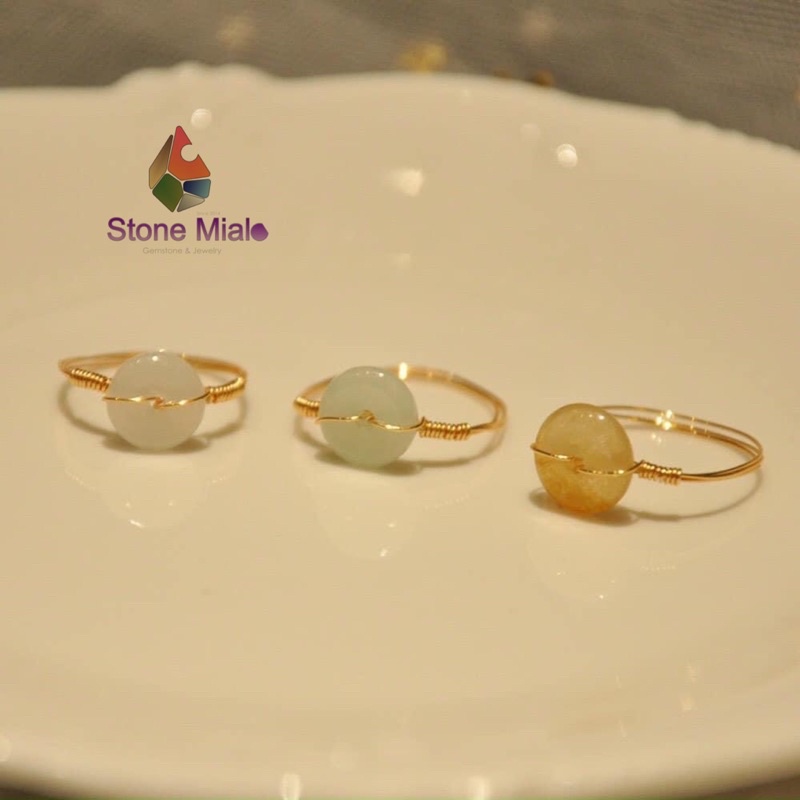 Nhẫn đồng điếu camthach may mắn