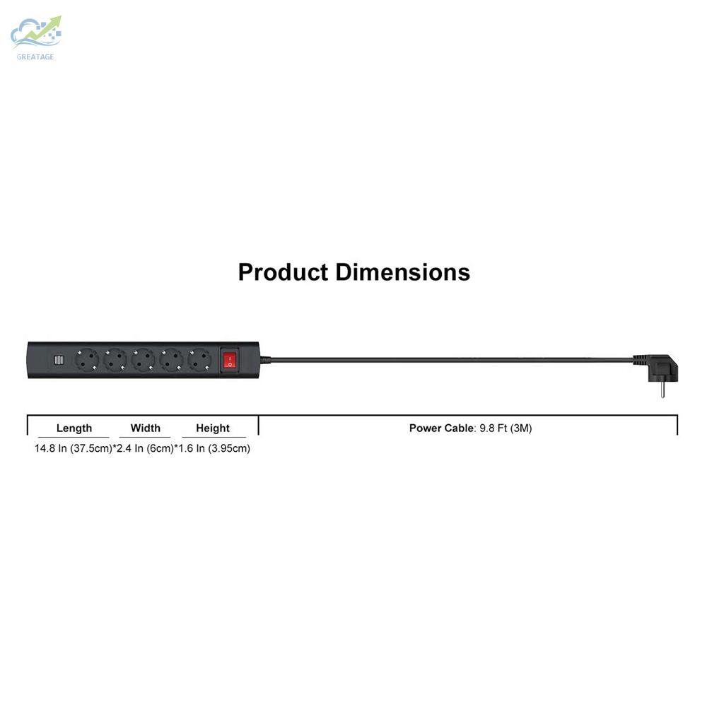 Ổ Cắm Điện G Lumkey Sga607 5 Cổng Ac 2 Cổng Usb