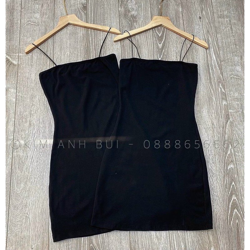 Đầm body 2 dây cọng bún chất thun dày mịn đẹp, váy body 2 dây hàng loại 1 | BigBuy360 - bigbuy360.vn
