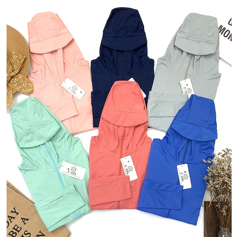 Áo Khoác Chống Nắng Nữ E-COL(45-68kg) Vải thông hơi Dày - Mát. [Ảnh thật | BigBuy360 - bigbuy360.vn