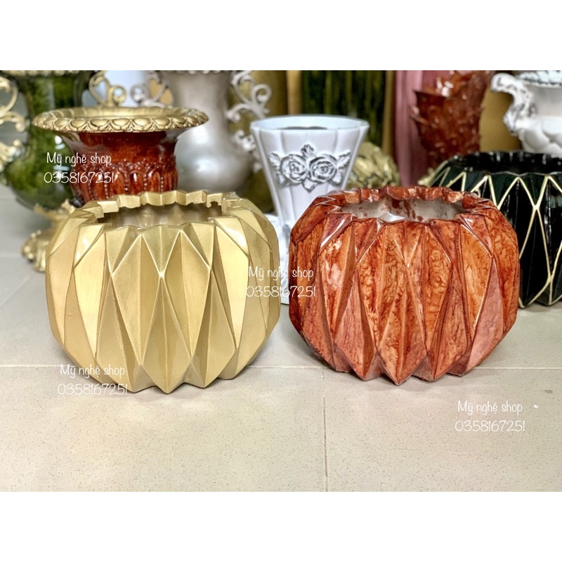 Bình hoa composite,Mỹ nghệ shop, decor, trang trí, quà tặng sinh nhật, tân gia, bình hoa giả, cao cấp mã bóng trám