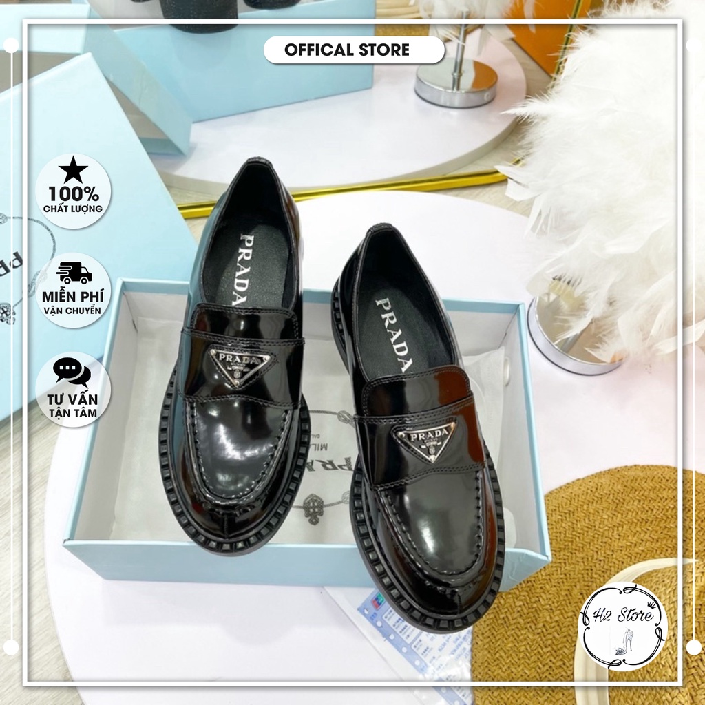👠👟 Giày đế cao prada da bóng fullbox ⚡