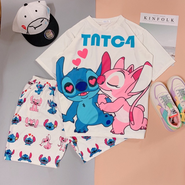 Đồ bộ mặc nhà nữ in biểu tượng tình yêu siêu dễ thương | BigBuy360 - bigbuy360.vn