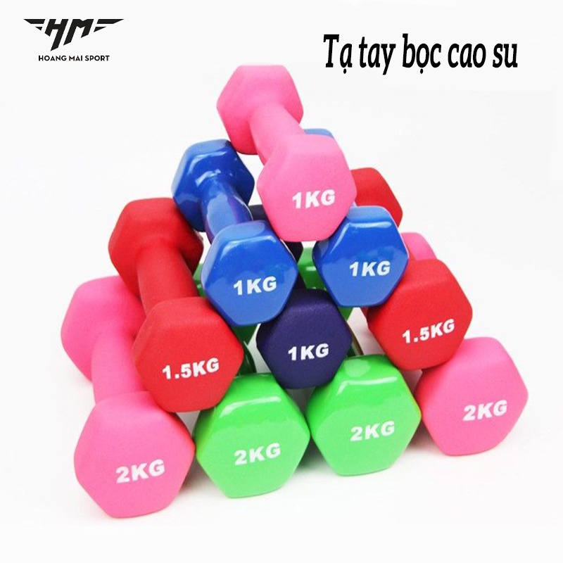 Tạ Tay Bọc Cao Su Loại Mini Tập Gym Dành Cho Nam Nữ