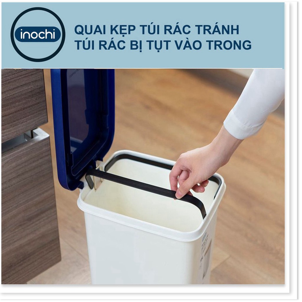 Thùng rác Đạp Chân Chữ Nhật HIRO INOCHI 10Lít- Để ở Văn Phòng , Gia Đình TRAC10