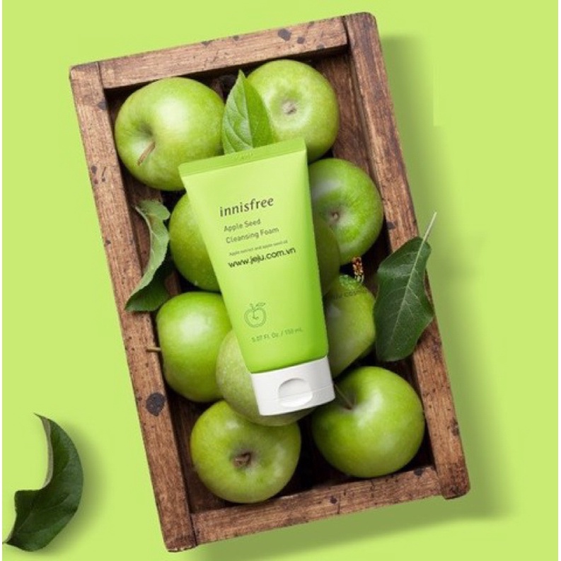 Sữa Rửa Mặt Táo Xanh Innisfree Apple Seed Cleansing Foam ( mẫu mới 2020)