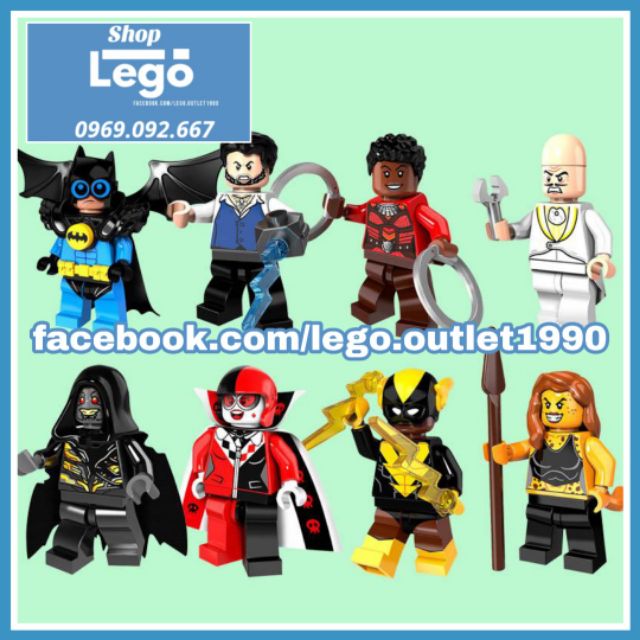 Xếp hình Logan Batman Harley Quinn Comics Lego Minifigures POGO PG8111
