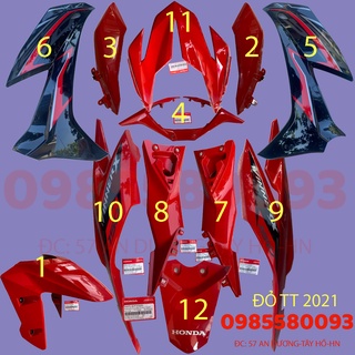 BỘ VỎ, NHỰA NHÁM Winner X Đen Đỏ tem 2021 chính hãng (có bán lẻ)