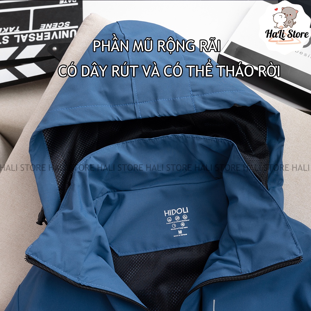 Áo khoác gió nam nữ 2 lớp mẫu 2023, áo khoác gió chống nước nam nữ vải tráng bạc lót lưới cao cấp