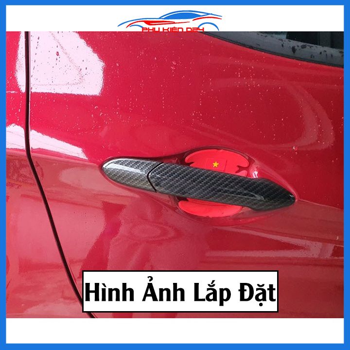 Ốp tay hõm Fadil 2019-2020-2021-2022-2023-2024 vân carbon, mạ crom chống trầy bảo vệ cửa xe ô tô