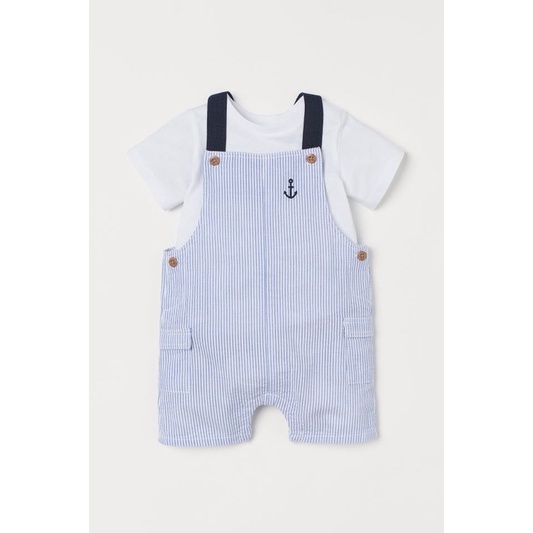 Set yếm bé trai 4-6m HM auth