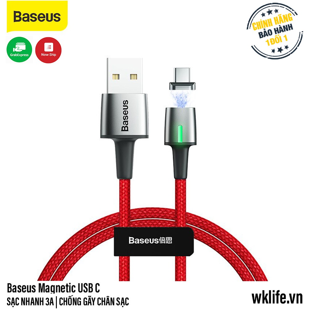 Dây Sạc Nam Châm USB Type C Baseus Chống Gãy Chân Sạc Nhanh Cho Điện Thoại Android