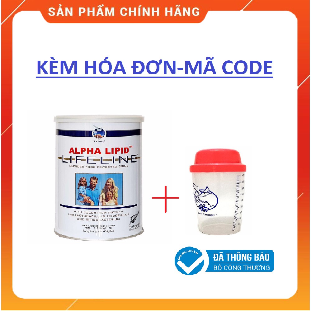 Sữa non Alpha Lipid Lifeline chính hãng 450 gam, sữa alpha lipid kháng thể